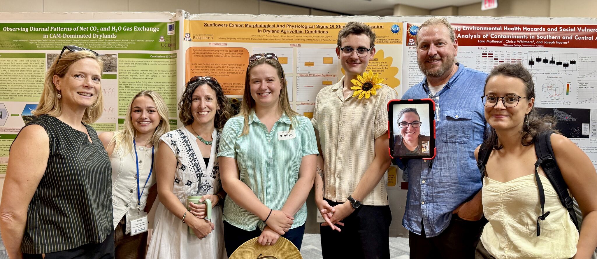 Professor Greg Barron-Gafford with summer research students