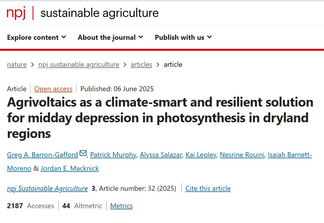 Preview of Agrivoltaics as a climate-smart and resilient solution