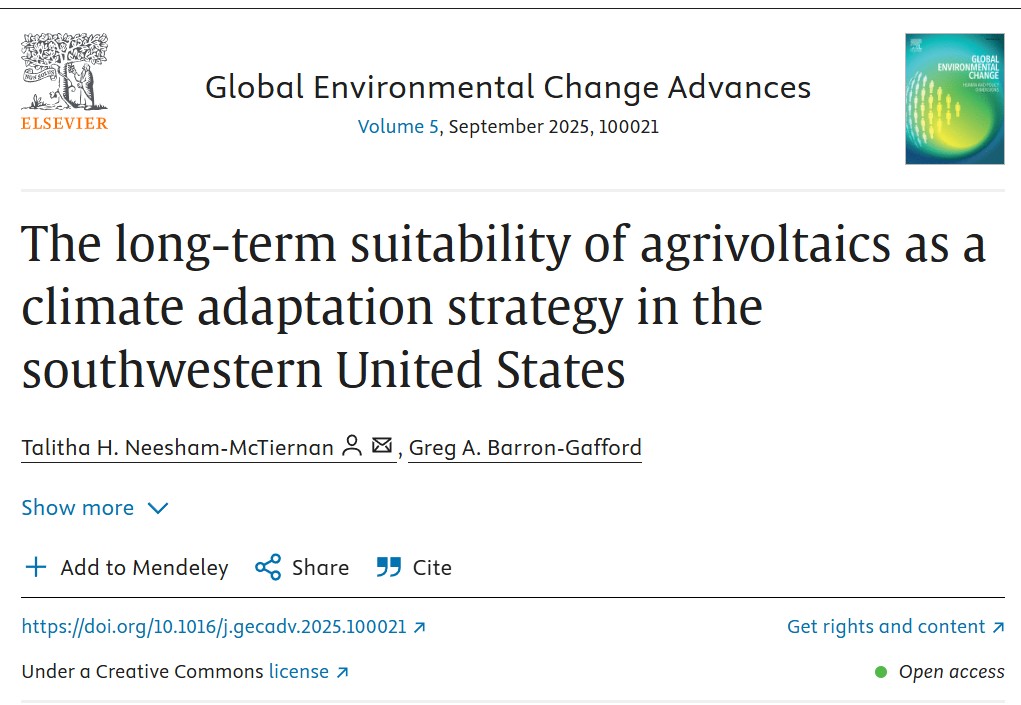 Placeholder image for a publication on agrivoltaics in the southwestern United States