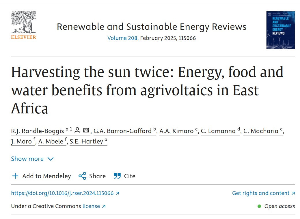 Placeholder image for a publication on agrivoltaics in East Africa