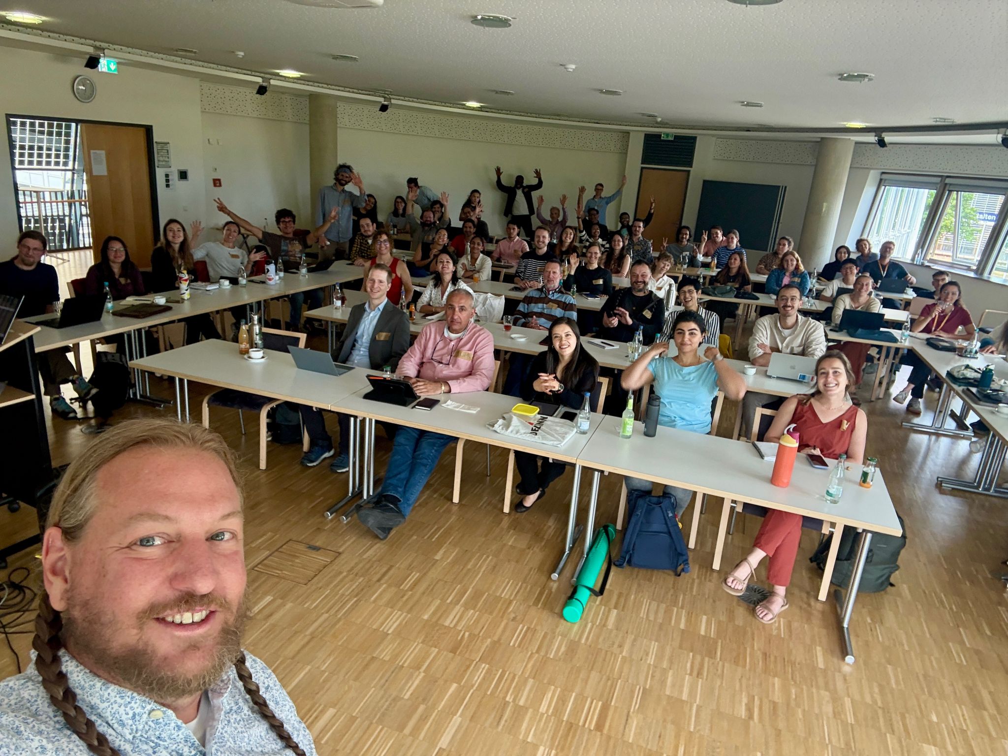 Diverse group of people in an agrivoltaics workshop